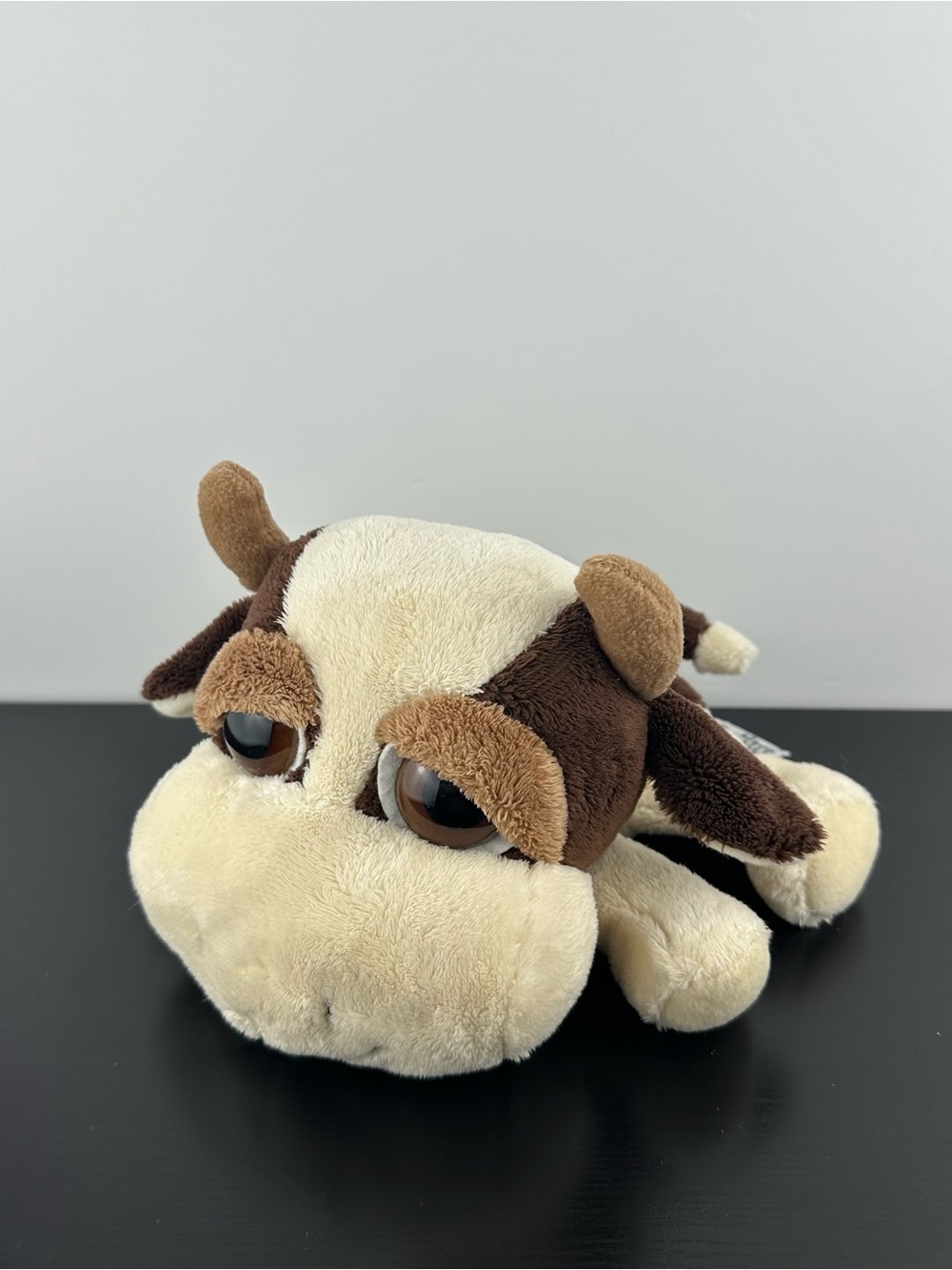 Russ Berrie Lil Peepers Marlow Cow Bull 9” Big Brown Eyes Plush Stuffed Animal